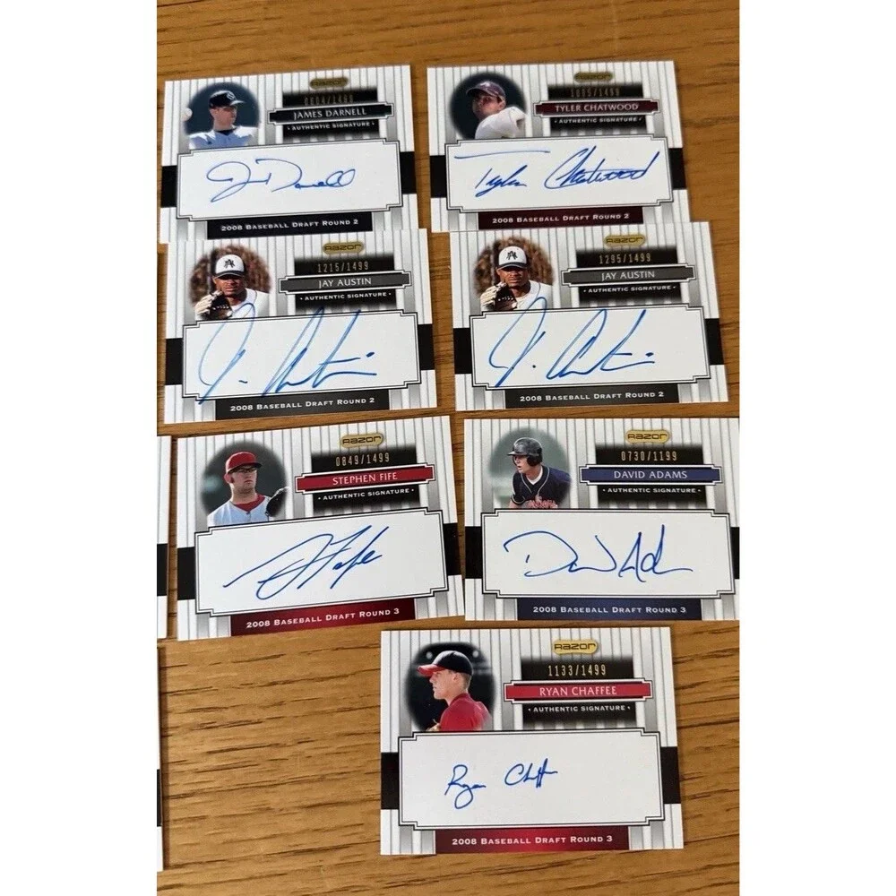 2008 Razor Signature Series Autograph Card Lot (29 Cards) Aaron Hicks Dual /99